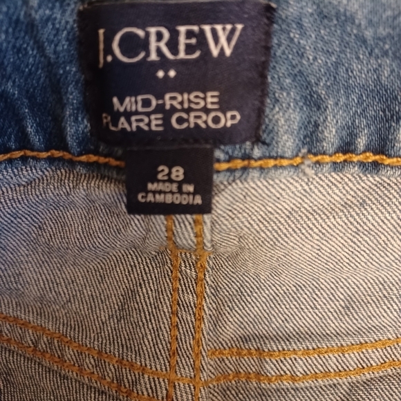J. CREW flare crop jeans mid rise womens size 28 - Picture 7 of 8